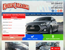 Tablet Screenshot of kourycars.com